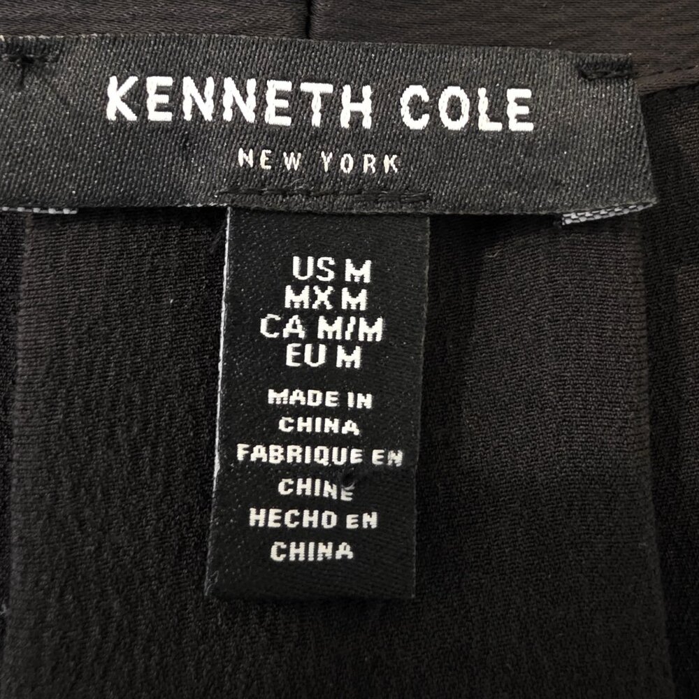 Kenneth Cole Sleeveless Top Women M Black Half Zip Sleeveless Shirt - Picture 3 of 9